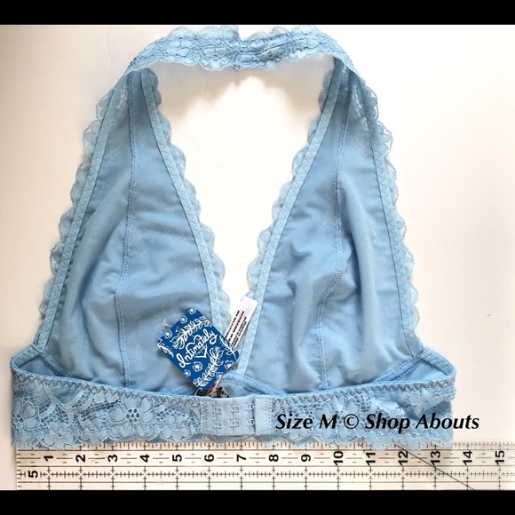 Free People Galloon Lace Halter Bralette Baby Blue - Picture 8 of 8